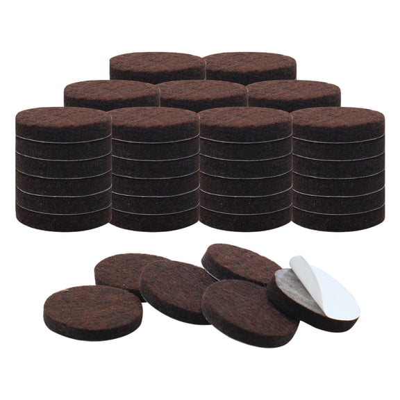 Uxcell Felt Furniture Pads Round 3/4" Self Adhesive Anti-scratch Floor Protector 60 Pcs Dark Brown