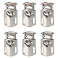 thumbnail image 1 of REGALWOVEN 6Pcs Spring Cord Lock Plastic Cord Fastener Single Hole Toggle Stoppers Slider Silver Tone, 1 of 4