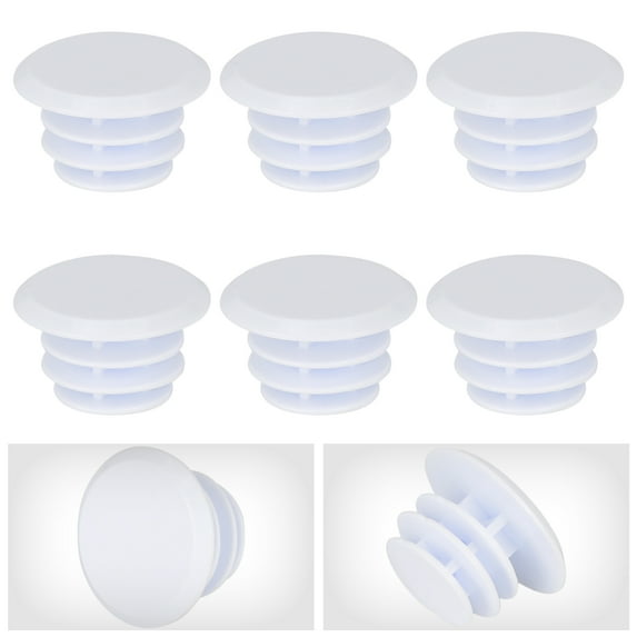 REGALWOVEN 6pcs Bicycle Handlebar Bar Rubber End Plugs Cycling Caps Locking Grip White