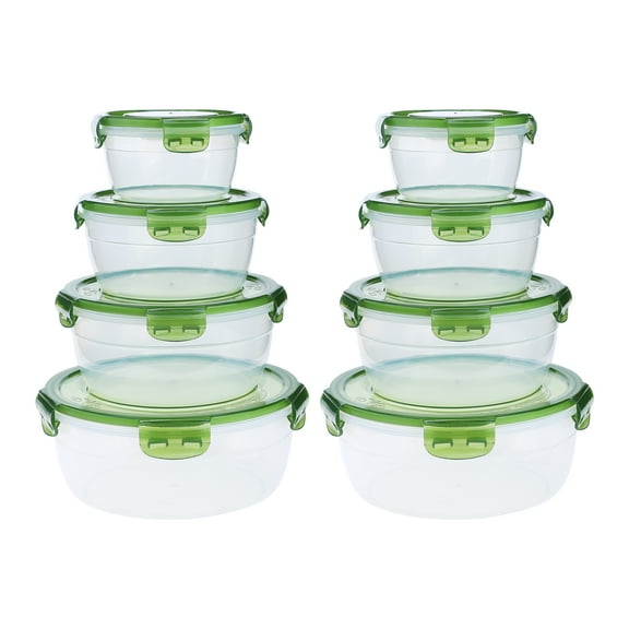 REGALWOVEN 8 Pack Food Storage Containers with Lids, Meal Prep Food Containers Green 8 Pack