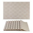 thumbnail image 1 of REGALWOVEN 8 Pack Placemats for Kitchen Dining Table Decor Heat Resistant Table Placemats Wipeable Table Mat Beige 18*12in, 1 of 7