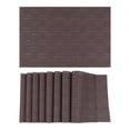 thumbnail image 1 of REGALWOVEN 8 Pack Placemats for Kitchen Dining Table Decor Heat Resistant Table Placemats Wipeable Table Mat Coffee 18*12in, 1 of 7