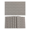 thumbnail image 1 of REGALWOVEN 8 Pack Placemats for Kitchen Dining Table Decor Heat Resistant Table Placemats Wipeable Table Mat Gray 18*12in, 1 of 7