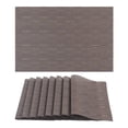 thumbnail image 1 of REGALWOVEN 8 Pack Placemats for Kitchen Dining Table Decor Heat Resistant Table Placemats Wipeable Table Mat Light Coffee 18*12in, 1 of 7