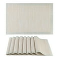 thumbnail image 1 of REGALWOVEN 8 Pack Place Mats, Placemats for Kitchen Dining Table Decor Heat Resistant Table Placemats Wipeable Table Mat Beige 18*12in, 1 of 7