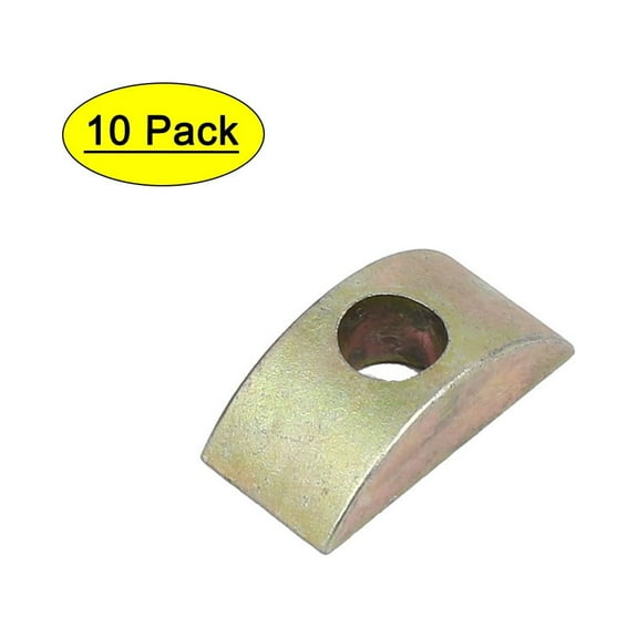 REGALWOVEN 8mm Hole Dia Furniture Connector Alloy Half Moon Nuts Spacer Washer Bronze Tone 10Pcs