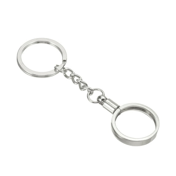 REGALWOVEN AA Coin Holder Keychain, Round Medallion Holder with Metal Key Ring for Coins AA Medallion Silver