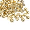 thumbnail image 1 of REGALWOVEN AB Flat Back Pearls Loose Half Round Resin Pearl Beads DIY Crafts Making Shoes Costume Metallic Gold Tone, 1 of 5