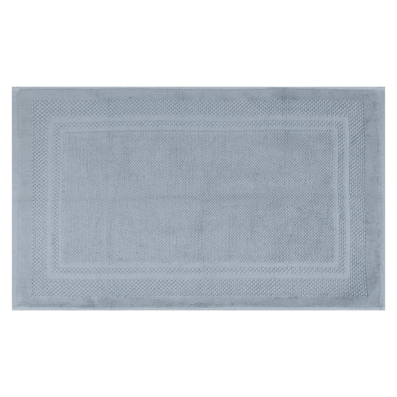 REGALWOVEN Absorbent Foldable Washable Cotton Bath Rugs Quick Dry Floor Carpet Shower Mat Outside Shower Home Spa Bathmat Gray 18" x 30"