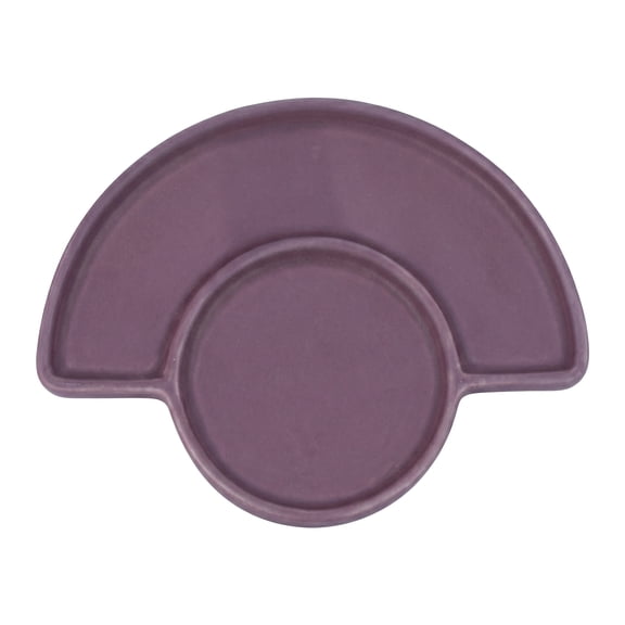 REGALWOVEN Abstract Cloud Jewelry Dish Irregular Ceramic Trinket Tray, Modern Catchall Plate for Keys, Rings Perfume Decor Dark Purple 7.5"L x 5.9"W x 1.2"H