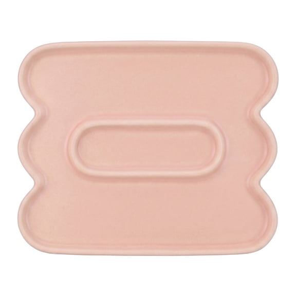 REGALWOVEN Abstract Cloud Jewelry Dish Irregular Ceramic Trinket Tray, Modern Catchall Plate for Keys, Rings Perfume Decor Pink 7.5"L x 5.9"W x 1.2"H