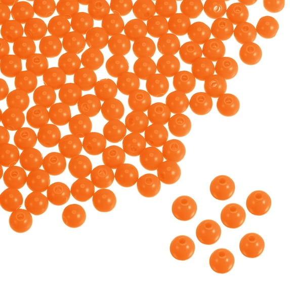 REGALWOVEN Acrylic Round Beads Loose Bubble Craft Bead Assorted Candy Color Orange