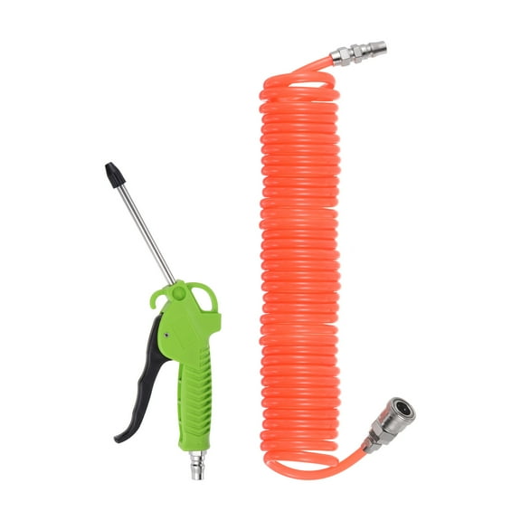 REGALWOVEN Air Blow Gun Stainless Steel High Pressure Dust Blower Gun with 6m Long Pu Air Hose