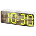 thumbnail image 1 of REGALWOVEN Alarm Clock with Voice Control - 3-Level Brightness, Three Alarms, Snooze Function, Fits Bedroom White Housing and White Light 5.5"L x 1.2"W x 2.2"H, 1 of 6