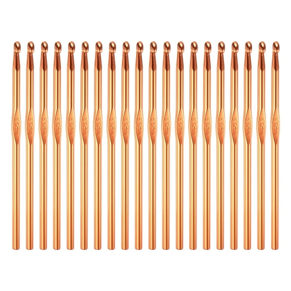 REGALWOVEN Aluminum Crochet Hook Knitting Needles for DIY Craft Yarn Knit Scarf Rose Gold Tone 5.5mm(US Size I (Size 9))