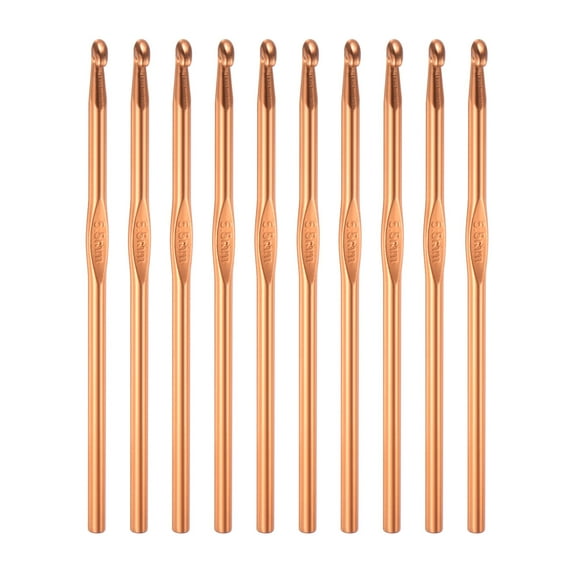 REGALWOVEN Aluminum Crochet Hook US Size Knitting Needles for DIY Craft Yarn Orange 5.5mm