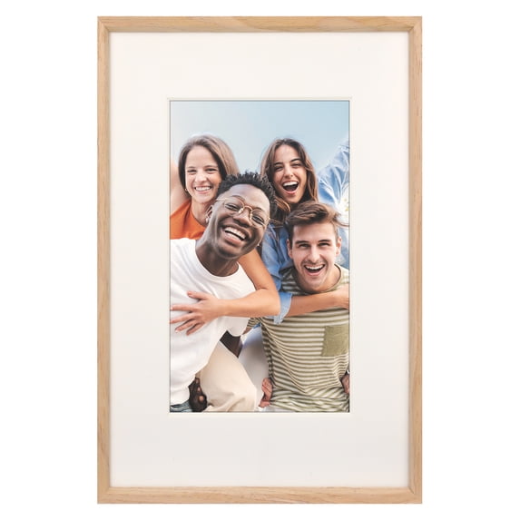 REGALWOVEN Aluminum Picture Frame for Wall Decor, Horizontal and Vertical Hanging Photo Frames for Home Wood Grain Color 4x6
