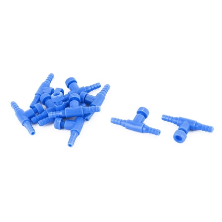 REGALWOVEN Aquarium Fish Tank 2 Way Tubing Control Hose Connector Air Valves Universal 10pcs Blue
