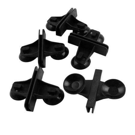 REGALWOVEN Aquarium Fish Tank Plastic Suction Cup Divider Sheet Holder Black 5pcs