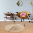 thumbnail image 1 of REGALWOVEN Area Rug Faux Fur Carpet for Home, 3x3 Feet Round, Khaki, 1 of 8