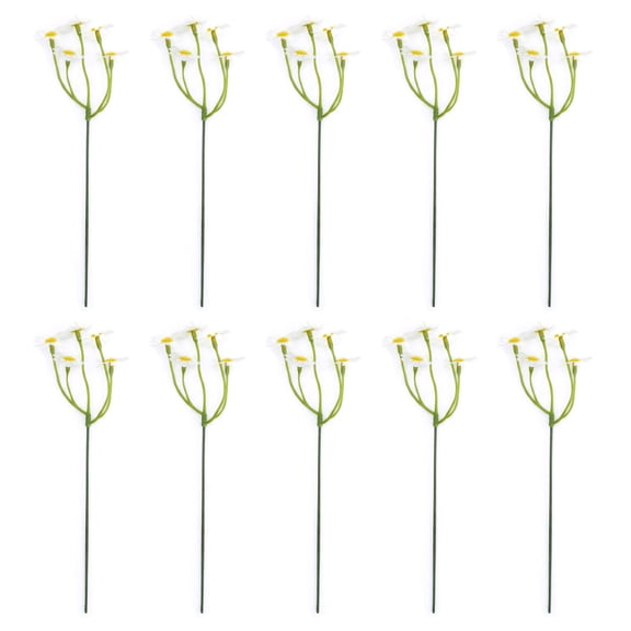 REGALWOVEN Artificial Chamomile Silk Daisies Small Faux Wildflower Bouquet with Detachable Heads for DIY Crafts Home ["White"] 8.7 in