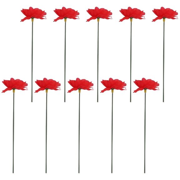 REGALWOVEN Artificial Plum Blossom Mini Bouquets with Detachable Flower Heads ["Red"]