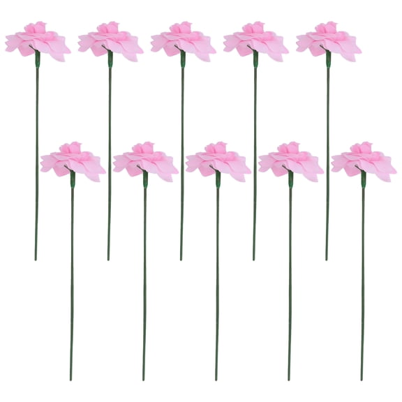 REGALWOVEN Artificial Roses Silk Rose Flowers with Detachable Heads, Faux Small Rose Bouquets for DIY Crafts, Wedding Decor ["Pink"]
