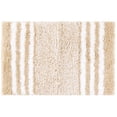 thumbnail image 1 of REGALWOVEN Bathroom Rug Mat, Extra Soft and Absorbent Microfiber Bath Rugs Fluffy Striped Non Slip Floor Mat Beige 16" x 24", 1 of 5