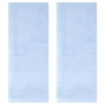 thumbnail image 1 of REGALWOVEN Bathroom Solid Hand Towel Set Cotton Face Towels Soft Absorbent for Spa, Bath, Gym, Kitchen Light Blue 2-Piece, 1 of 5