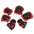 thumbnail image 1 of REGALWOVEN 6PCS Skating Knee Elbow Wrist Pads Protective Gear Set Support Brace Guards Red, 1 of 6