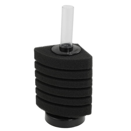 REGALWOVEN Black Weighted Base Biological Sponge Corner Filter for Fish Tank