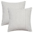 thumbnail image 1 of REGALWOVEN Boho Striped Throw Pillow Covers Set of 2 Farmhouse Pillow Cases Home Decor for Couch Sofa Bedroom Black 18" x 18", 1 of 6
