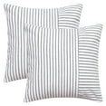 thumbnail image 1 of REGALWOVEN Boho Striped Throw Pillow Covers Set of 2 Farmhouse Pillow Cases Home Decor for Couch Sofa Bedroom Navy Blue 18" x 18", 1 of 6