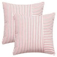 thumbnail image 1 of REGALWOVEN Boho Striped Throw Pillow Covers Set of 2 Farmhouse Pillow Cases Home Decor for Couch Sofa Bedroom Red 20 x 20 Inch, 1 of 6