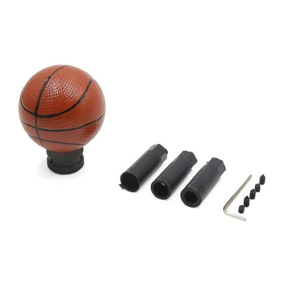 REGALWOVEN Brown Basketball Shaped Car Truck Manual Stick Gear Shift Knob Lever Shifter