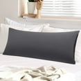 thumbnail image 1 of REGALWOVEN Brushed Body Pillowcases Soft Breathable Washed Microfiber Long Pillow Covers with Envelope Closure Dark Gray King, 1 of 8