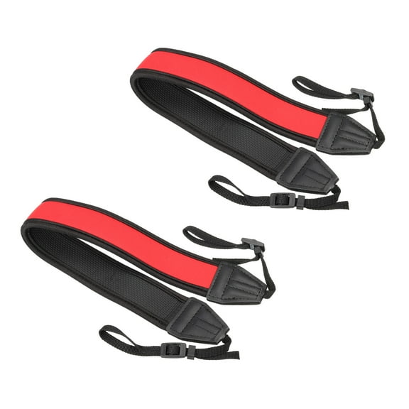REGALWOVEN Camera Strap, 2Pcs 1.6" Wide Neoprene Adjustable Soft Elastic Shock-proof Neck Rope Holder