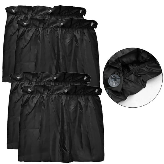 REGALWOVEN  Car Window Curtain for RV Camping Against UV Prevent Sunburn keep cool 27.6"x 20.5" Polyester Black 4Pcs