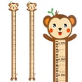 thumbnail image 1 of REGALWOVEN Cartoon Animals Height Chart Sticker, Peel and Stick Growth Chart with Age and Average Height Markings for Teens Baby Bedroom Brown 66.1 x 8.3 Inch, 1 of 7
