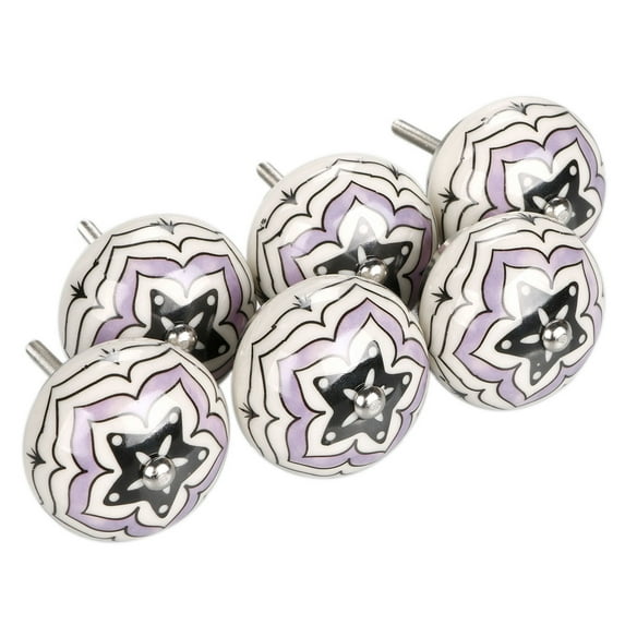 REGALWOVEN Ceramic Knobs Drawer Pulls Cupboard Handles Door Vintage Shabby,#6