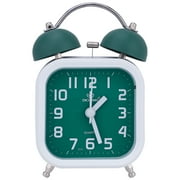REGALWOVEN Classic Mechanical Alarm Clock Analog Dial, Nightlight, Durable Metal Casing for Bedroom/Dorm Green 3.5"L x 2.2"W x 5.5"H