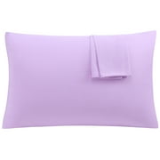 REGALWOVEN 2Pcs Microfiber Travel Pillowcases with Zipper Closure, Violet, 14"x20"