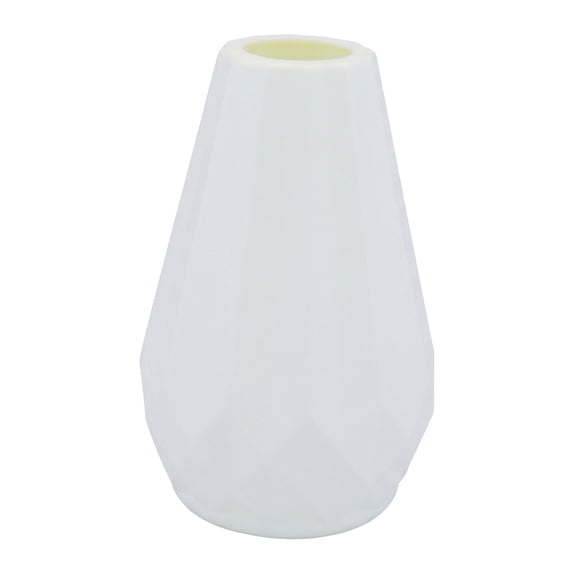 REGALWOVEN Clear Acrylic Bud Vase, Unbreakable Small Flower Vase for Office Desk & Home Decor, Shatterproof Plastic Vase for Stems Snow White 2.8"L x 2.8"x 5.9"H