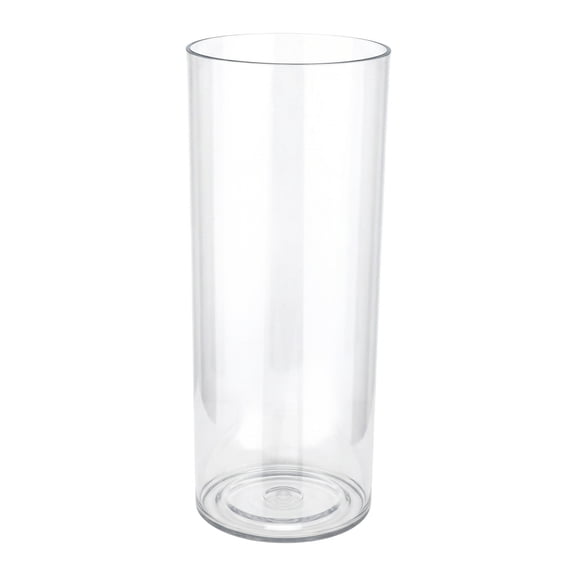 REGALWOVEN Clear Acrylic Cylinder Vase, Unbreakable Plastic Flower Vase Wedding Centerpieces, Shatterproof Candle Holder Clear 3.9"L x 3.9"L x 9.8"H