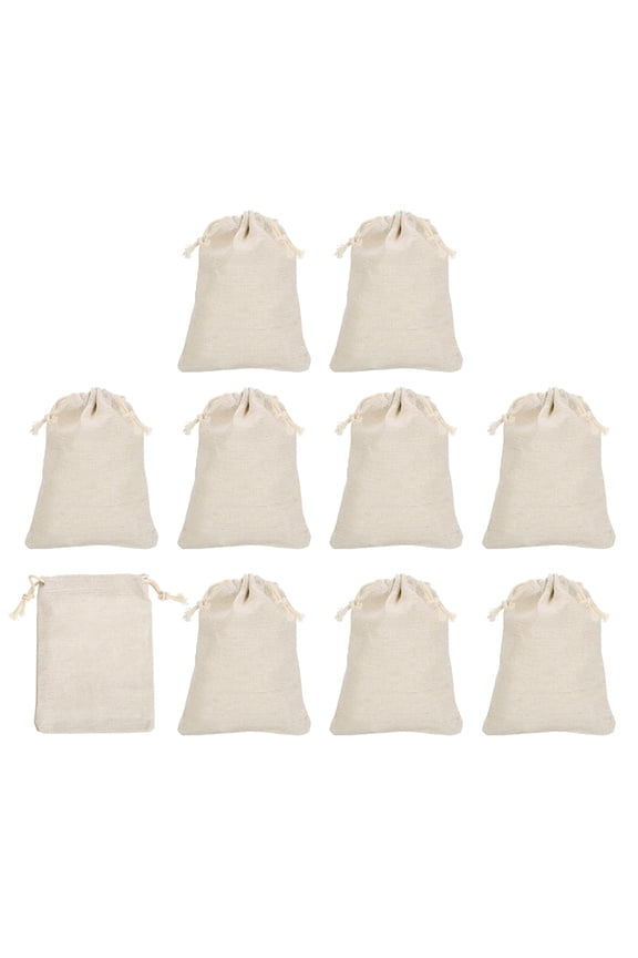 REGALWOVEN Coin Sacks Bag, Bank Deposit Change Transit Bags with Drawstring Beige