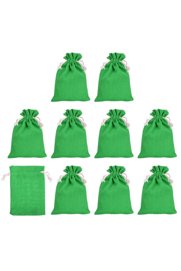 REGALWOVEN Coin Sacks Bag, Bank Deposit Change Transit Bags with Drawstring Green