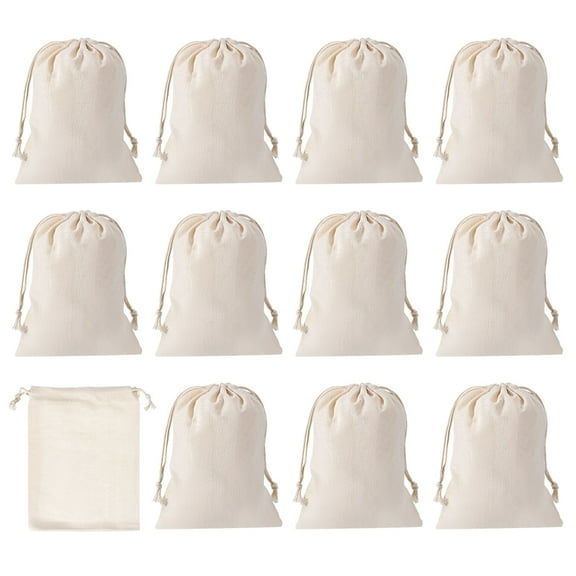 REGALWOVEN Coin Sacks Bag, Deposit Change Transit Bags 7"x5" White