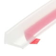 thumbnail image 1 of REGALWOVEN Collapsible Shower Barrier, Silicone Water Splash Guard Strip Transparent 197 inch, 1 of 7