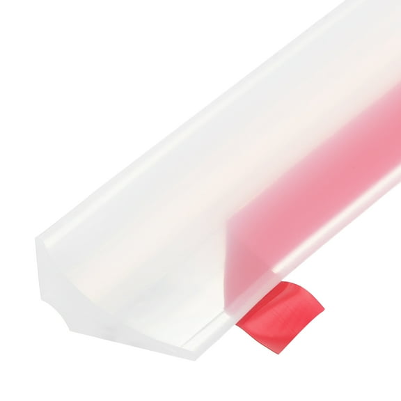 REGALWOVEN Collapsible Shower Barrier, Silicone Water Splash Guard Strips Self Adhesive Transparent 79 inch