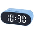 thumbnail image 1 of REGALWOVEN Compact Digital Alarm Clock, Small Size, Adjustable Volume, Dual Alarms, Ideal for Travel/Office Blue 4.1"L x 1.6"W x 1.6"H, 1 of 6